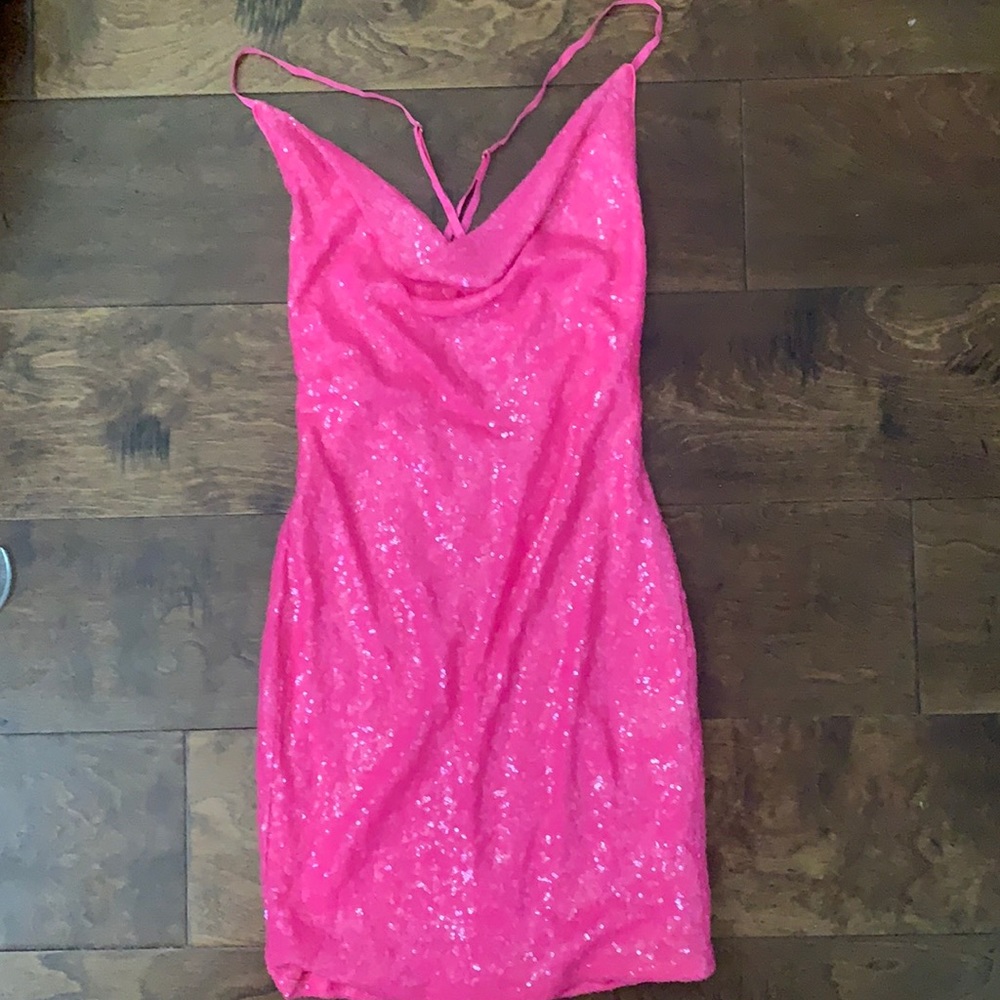 Hot Pink Sequence dress